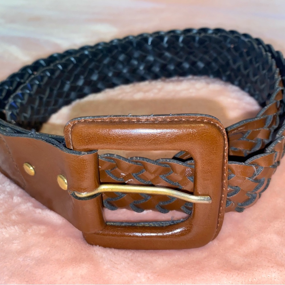 Brown and Black Woven Belt